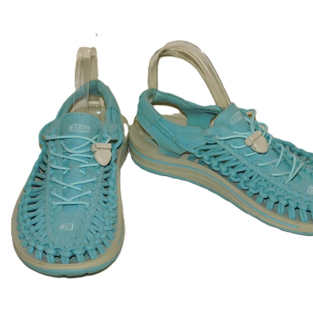 KEEN UNEEK Suede Leather Paracord Rope Aqua Water Shoes Hiking Sandals  Size 9
